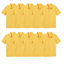 Yellow (5-Pack) 4 10-Pack School Uniform Tagless Polo Tshirt for Little Boys & Big Boys